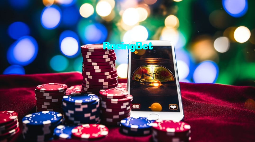 RacingBet casino presented on mobile device in Pakistan with slots and live games
